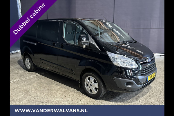 Ford Transit Custom 2.0 TDCI 130pk L2H1 Dubbele cabine Euro6 Airco | 6 Zits | 2800kg Trekhaak | PDC Parkeersensoren V+A, LMV, Camera, Cruisecontrol, Stoelverwarming, Bluetooth-telefonie