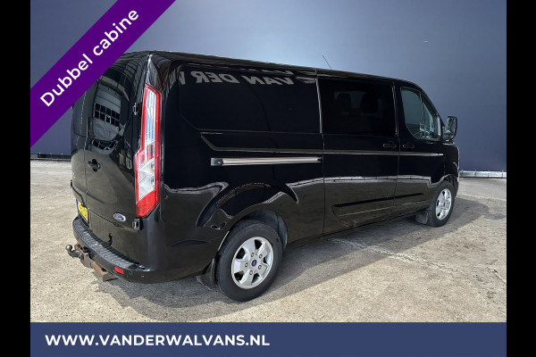 Ford Transit Custom 2.0 TDCI 130pk L2H1 Dubbele cabine Euro6 Airco | 6 Zits | 2800kg Trekhaak | PDC Parkeersensoren V+A, LMV, Camera, Cruisecontrol, Stoelverwarming, Bluetooth-telefonie