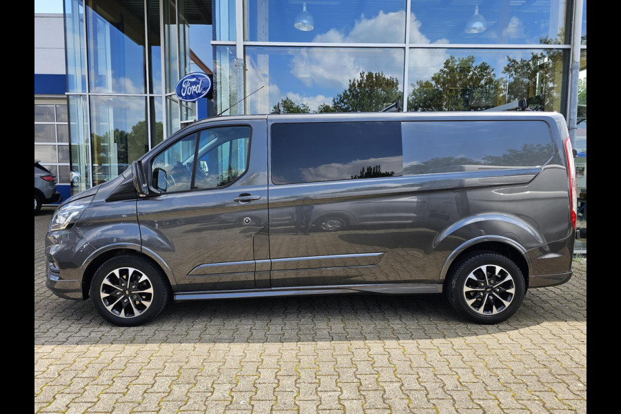 Ford Transit Custom 320 2.0 TDCI L2H1 Sport 185 pk Automaat | Cruise control | Navigatie | Lane assist | Half leder | Stoelverwarming | Airco | Trekhaak | Zéér compleet!