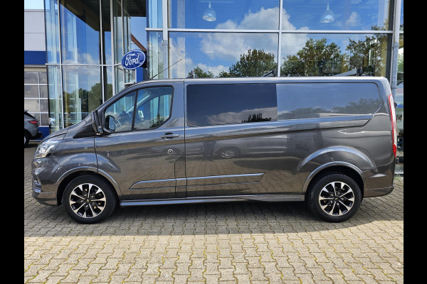 Ford Transit Custom 320 2.0 TDCI L2H1 Sport 185 pk Automaat | Cruise control | Navigatie | Lane assist | Half leder | Stoelverwarming | Airco | Trekhaak | Zéér compleet!