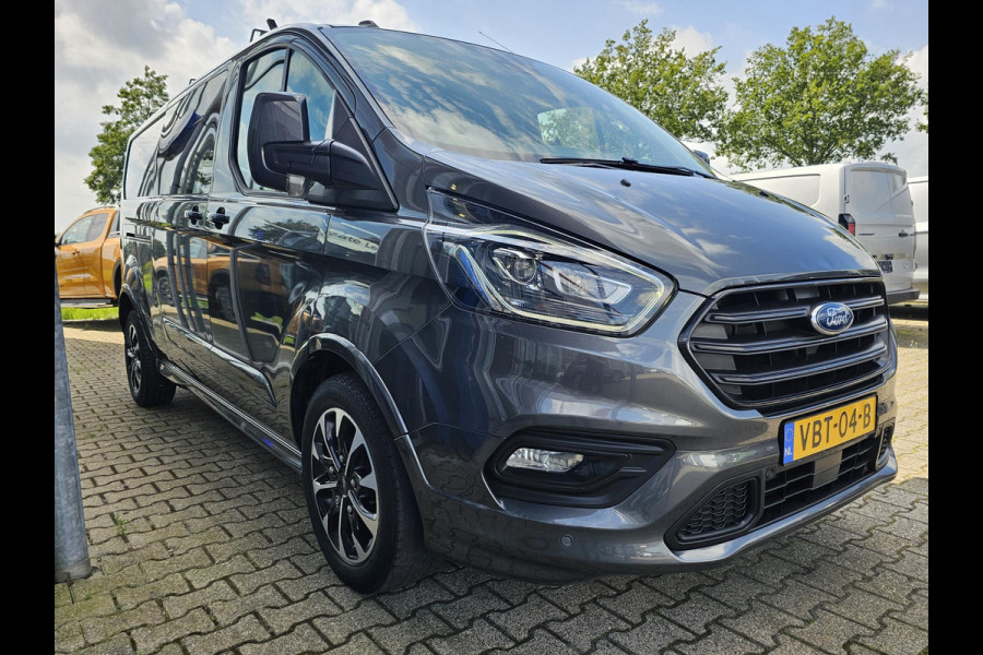 Ford Transit Custom 320 2.0 TDCI L2H1 Sport 185 pk Automaat | Cruise control | Navigatie | Lane assist | Half leder | Stoelverwarming | Airco | Trekhaak | Zéér compleet!