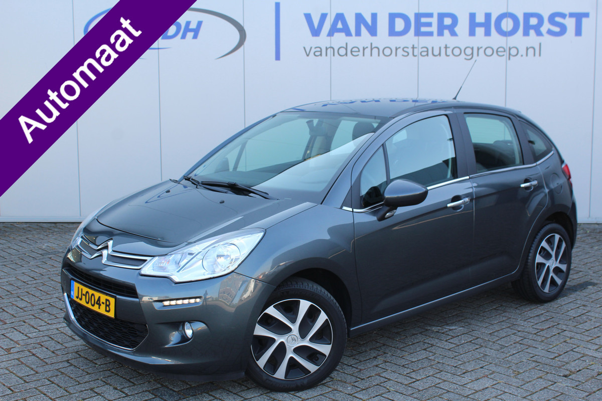 Citroën C3 1.2-82pk PureTech Feel Edition AUTOMAAT ! Correct nette Citroën C3 automaat, slechts 21.000km ! Volautm. airco, metallic lak, cruise control, centr. vergr. afstand bediend, telefoonvoorb., parkeersensoren achter, r/cd, elektr. ramen v+a etc.