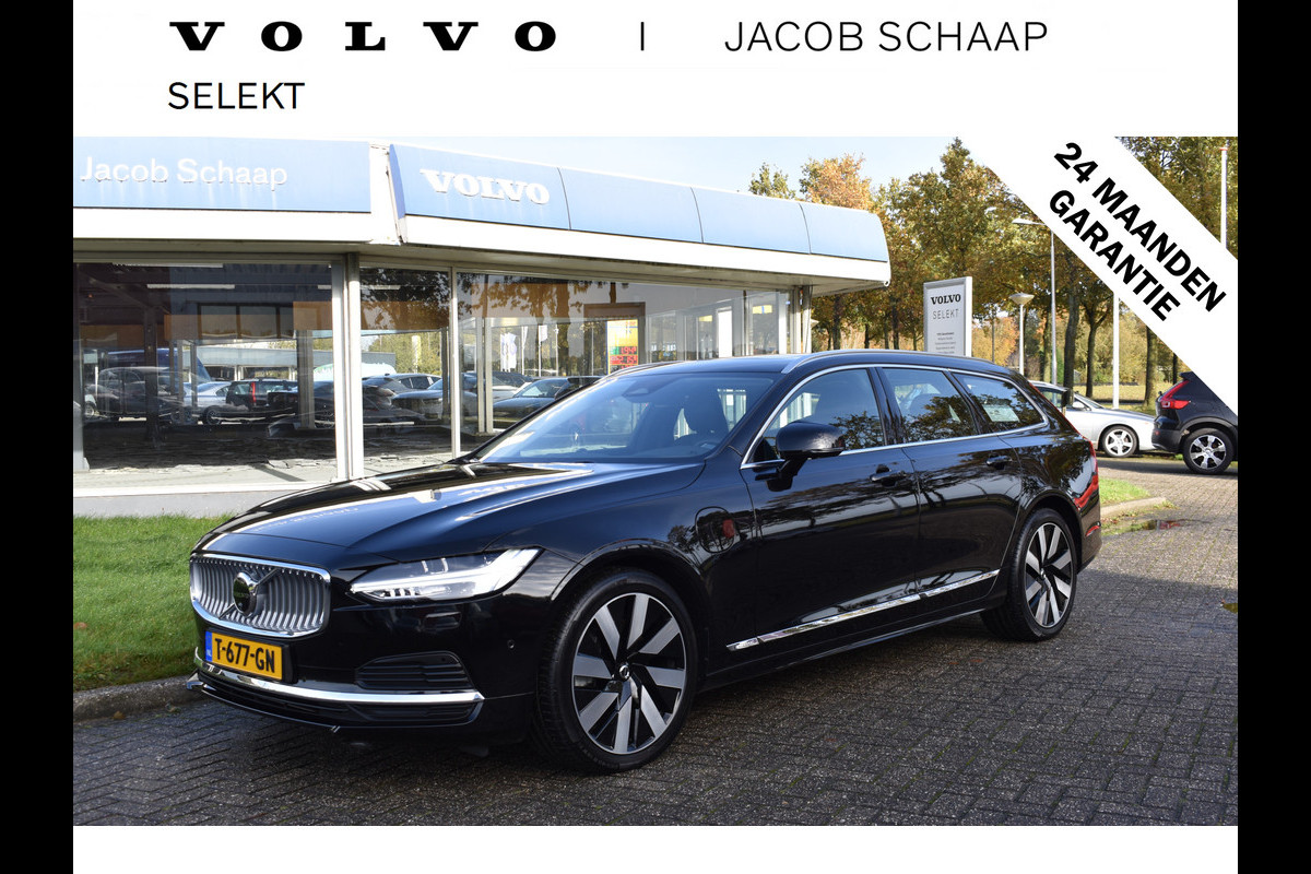 Volvo V90 T6 350PK Long Range Automaat AWD Ultimate Bright | Massage | Luchtvering | Trekhaak | Stoelkoeling | B&W | Panodak | ACC | Blis