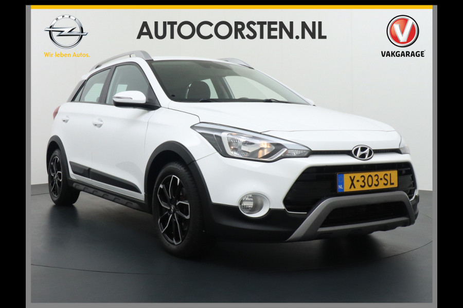 Hyundai i20 T100PK Navi Camera PDC Apple Carplay Android Auto Stoel+Stuurverwarmd DAB ECC Cruise Control Bluetooth Lane Assist Stuur en Stoe Elec. Ramen en Spiegels+ Inklapbaar Isofix Dakrails Skidplates Skirts Spoiler Multifunct.-Leder stw Auto-dim B-spiegel Zeer compleet, volledig onderhouden, L.beurt bij 46900