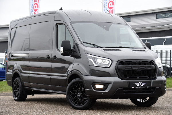 Ford Transit 350 2.0 TDCI L3H2 Limited Raptor Edition Adaptieve Cruise, Camera, 360 sensoren, Multimedia, Carplay, Trekhaak, LED,