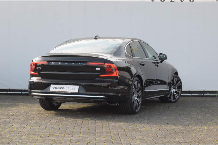 Volvo S90 T8 455PK Automaat AWD Ultimate Bright / Luchtvering/ Harman Kardon Audio / Google Services / Elektrisch bedienbare voorstoelen met geheugen functie / Achteruitrijcamera / Long Range / Panoramadak /