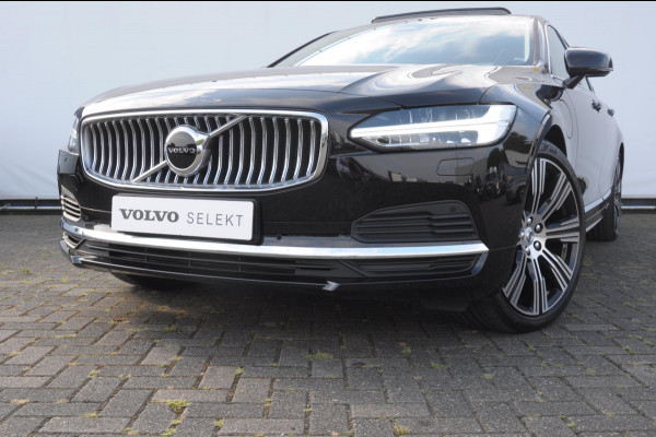 Volvo S90 T8 455PK Automaat AWD Ultimate Bright / Luchtvering/ Harman Kardon Audio / Google Services / Elektrisch bedienbare voorstoelen met geheugen functie / Achteruitrijcamera / Long Range / Panoramadak /