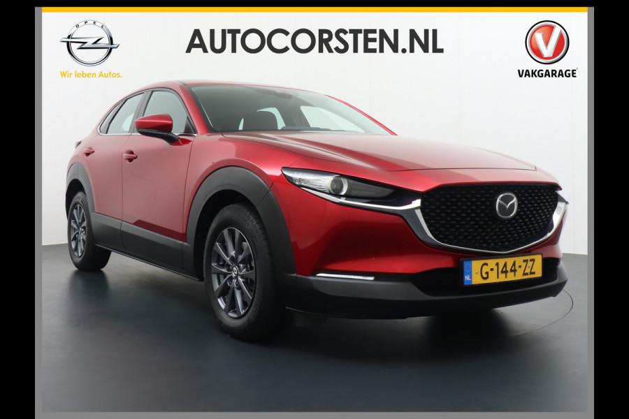 Mazda CX-30 Gereserveerd 2.0I AUT6 M-Hybrid Navi Apple Carplay Android Auto Adaptieve-Cruise Trekhaak PDC Head Up Display Keyless Airco DAB  ACC+Stop&Go Uitparkeer waarschuwing Connected services MultiMedia-vb. Vermoeidheids herkenning Verkeersbord detectie Dodehoek detector Bots waarschuwing systeem ASR ESP Orig. NL auto 1e eigen 1300kg trekvermogen, goede caravan trekker dankzij 213Nm koppel !