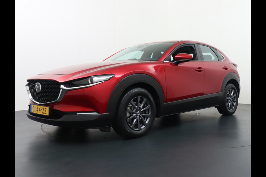 Mazda CX-30 Gereserveerd 2.0I AUT6 M-Hybrid Navi Apple Carplay Android Auto Adaptieve-Cruise Trekhaak PDC Head Up Display Keyless Airco DAB  ACC+Stop&Go Uitparkeer waarschuwing Connected services MultiMedia-vb. Vermoeidheids herkenning Verkeersbord detectie Dodehoek detector Bots waarschuwing systeem ASR ESP Orig. NL auto 1e eigen 1300kg trekvermogen, goede caravan trekker dankzij 213Nm koppel !