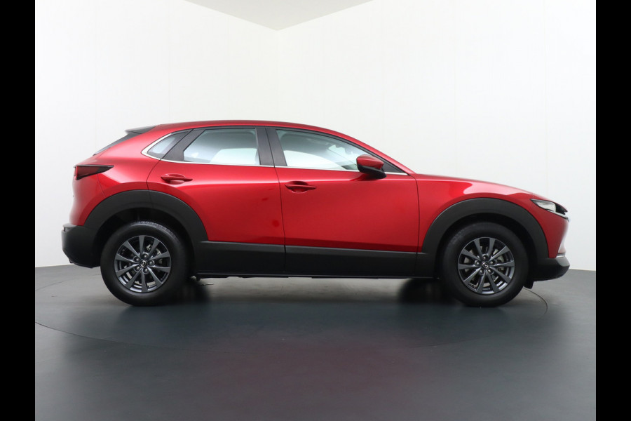 Mazda CX-30 Gereserveerd 2.0I AUT6 M-Hybrid Navi Apple Carplay Android Auto Adaptieve-Cruise Trekhaak PDC Head Up Display Keyless Airco DAB  ACC+Stop&Go Uitparkeer waarschuwing Connected services MultiMedia-vb. Vermoeidheids herkenning Verkeersbord detectie Dodehoek detector Bots waarschuwing systeem ASR ESP Orig. NL auto 1e eigen 1300kg trekvermogen, goede caravan trekker dankzij 213Nm koppel !