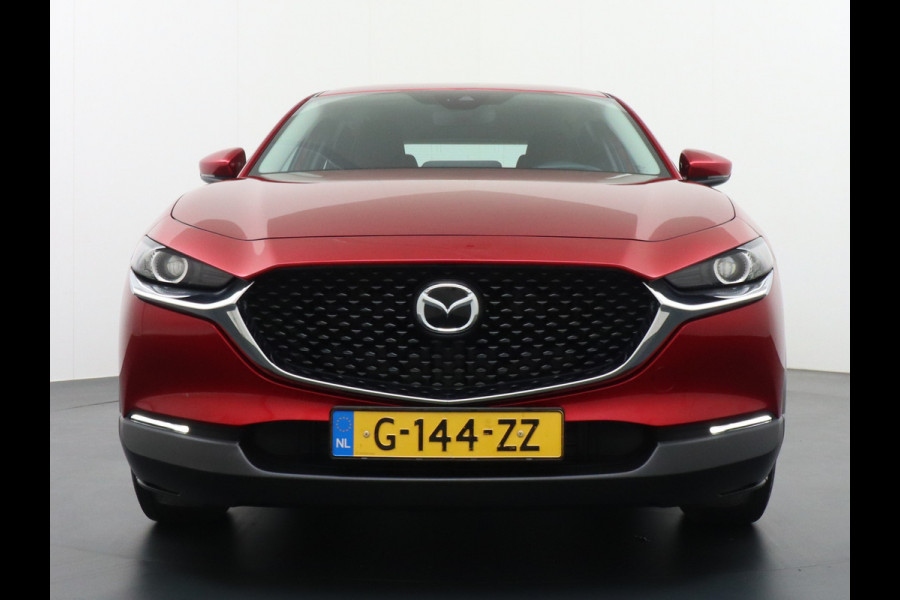 Mazda CX-30 Gereserveerd 2.0I AUT6 M-Hybrid Navi Apple Carplay Android Auto Adaptieve-Cruise Trekhaak PDC Head Up Display Keyless Airco DAB  ACC+Stop&Go Uitparkeer waarschuwing Connected services MultiMedia-vb. Vermoeidheids herkenning Verkeersbord detectie Dodehoek detector Bots waarschuwing systeem ASR ESP Orig. NL auto 1e eigen 1300kg trekvermogen, goede caravan trekker dankzij 213Nm koppel !