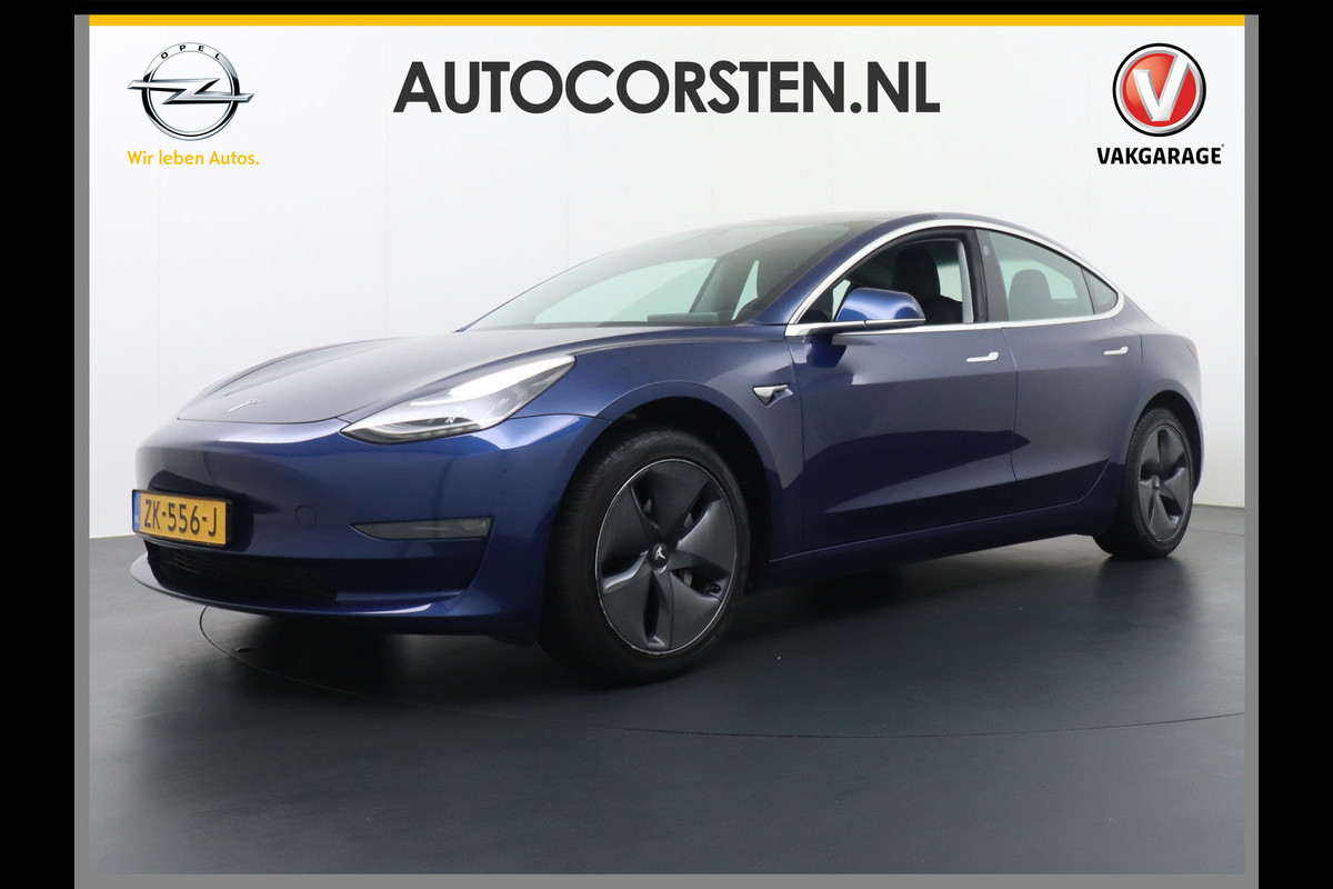 Tesla Model 3 GERESERVEERD      SR+ 325PK AutoPilot Leer PanoDak Adaptive cruise 18" Camera's Elektr.-Stuur+Stoelen+Spiegels+Geheugen+Easy-Ent Ecc Navigatiesysteem full map LED-a+v Koplampspoeiers Comfortstoel(en) ACC Dual-ECC DAB Voorverwarmen interieur via App Keyless via Telefoonsleutel One-Pedal-Drive Origin. NLse auto ! 1e eigenaar