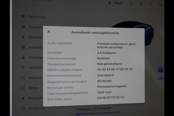 Tesla Model 3 GERESERVEERD      SR+ 325PK AutoPilot Leer PanoDak Adaptive cruise 18" Camera's Elektr.-Stuur+Stoelen+Spiegels+Geheugen+Easy-Ent Ecc Navigatiesysteem full map LED-a+v Koplampspoeiers Comfortstoel(en) ACC Dual-ECC DAB Voorverwarmen interieur via App Keyless via Telefoonsleutel One-Pedal-Drive Origin. NLse auto ! 1e eigenaar