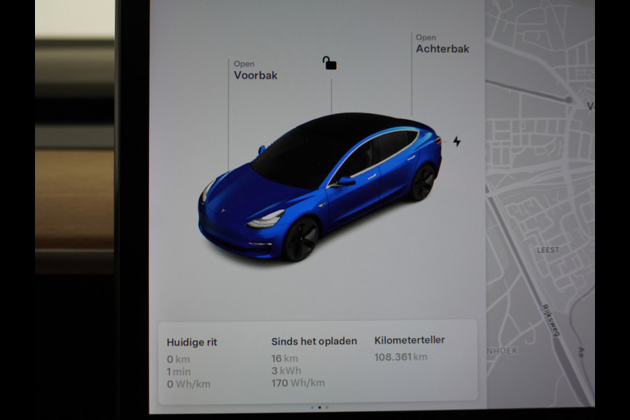 Tesla Model 3 GERESERVEERD      SR+ 325PK AutoPilot Leer PanoDak Adaptive cruise 18" Camera's Elektr.-Stuur+Stoelen+Spiegels+Geheugen+Easy-Ent Ecc Navigatiesysteem full map LED-a+v Koplampspoeiers Comfortstoel(en) ACC Dual-ECC DAB Voorverwarmen interieur via App Keyless via Telefoonsleutel One-Pedal-Drive Origin. NLse auto ! 1e eigenaar