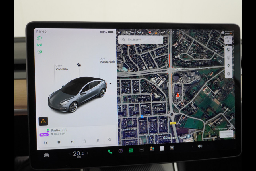 Tesla Model 3 Performance 513pk FSD-vb. AutoPilot Premium-HiFi Pano.dak Camera Leer Adaptive-Cruise+Stop&Go  PDC-A+Voor Wifi Ecc Pdc Cruise Du 4wd Rode Remklauwen Zwarte Lijsten Premium Audio Veel grip door 4WD vierwielaandrijving.  Origineel Nederlandse auto ! Orig.NL auto  1e eigenaar