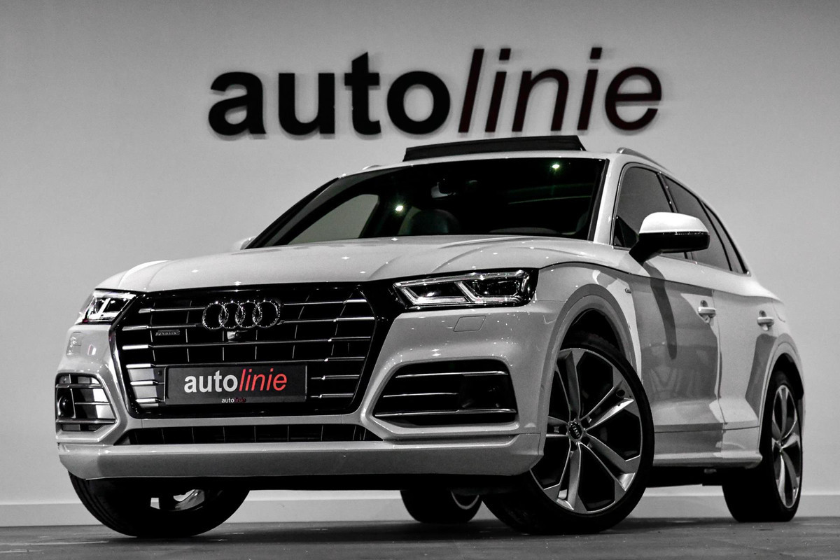 Audi Q5 55 TFSI e quattro 3x S-Line. Luchtv, Pano, ACC, Memory, 360, B&O, Keyless, Trekhaak!