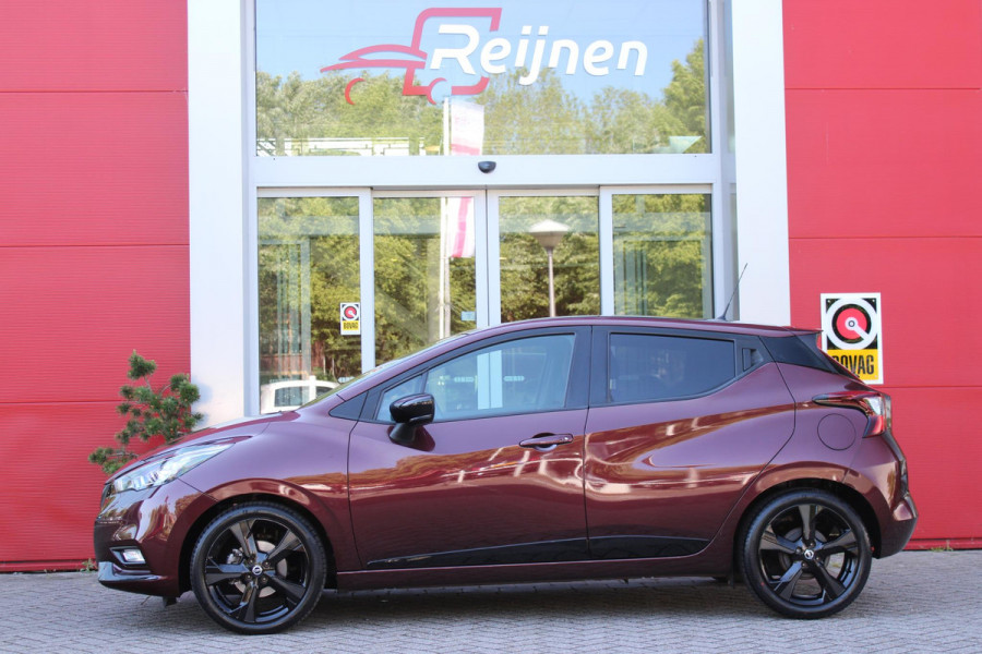 Nissan Micra 1.0 IG-T 100PK N-STYLE | NAVIGATIE | ACHTERUITRIJ CAMERA | DAB+ RADIO | KEYLESS ENTRY/START | LED KOPLAMPEN | STOEL VERWARMING | LEDEREN BEKLEDING | CRUISE CONTROL | CLIMATE CONTROL | LICHT/REGEN SENSOR | 17" LICHTMETALEN VELGEN |