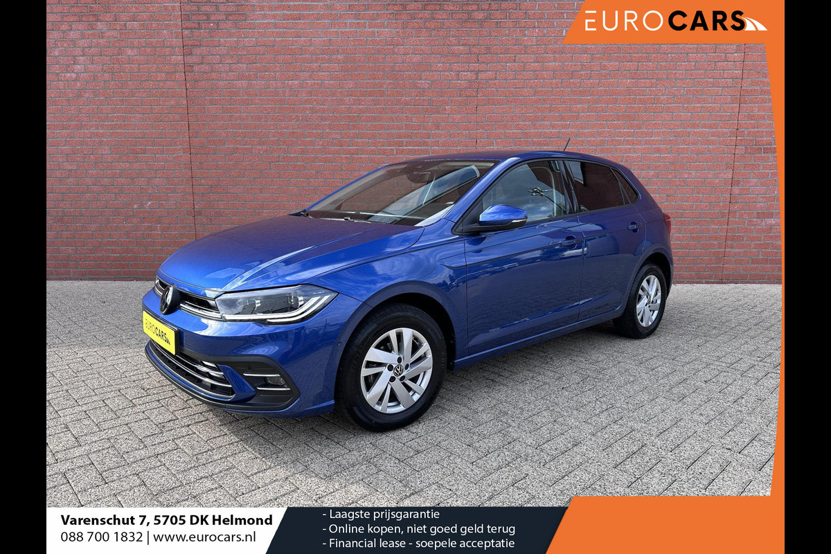 Volkswagen Polo 1.0 TSI 95pk DSG Style Navigatie Carplay Parkeersensoren VA Camera Blind Spot Assist Adaptive Cruise Control Stoelverwarming IQ Light Ledverlichting Getinte ramen Climate Control