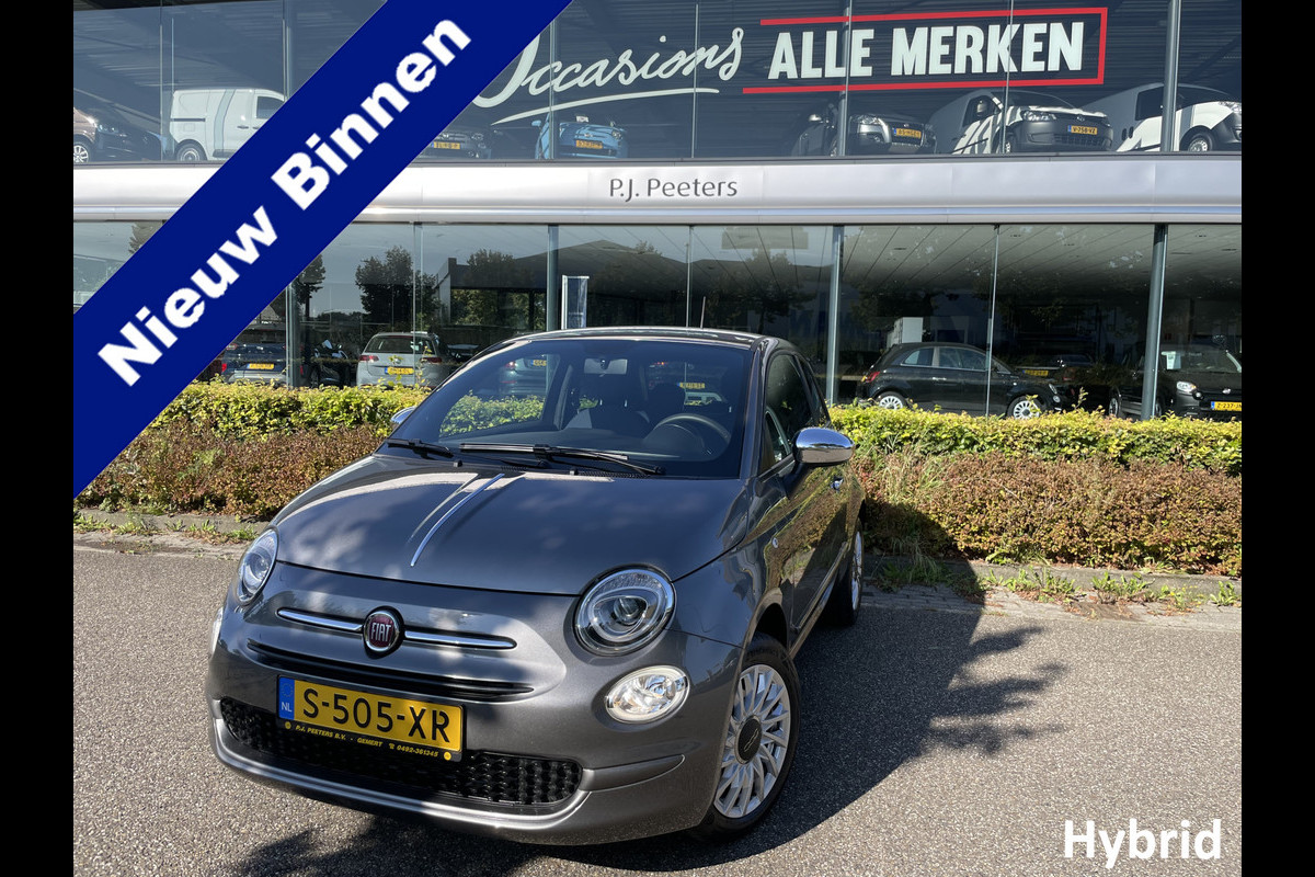 Fiat 500 1.0 Hybrid Club Clim. control - Cruise control - Apple CP/AA - Radio/U-con./USB/AUX/DAB/TEL - MFL-Stuurwiel - LMV - CD+AB - Ramen E-VZ - B.Assist - LED