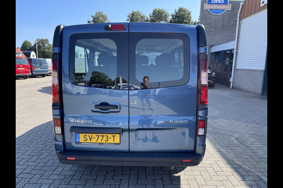 Opel Vivaro Combi 1.6 CDTI 125pk L2H1 BiTurbo ecoFLEX 9 persoons / euro 6 / vaste prijs rijklaar € 25.950 incl btw en bpm / airco / cruise / navigatie / achteruit rijcamera / sidebars / blauw metallic