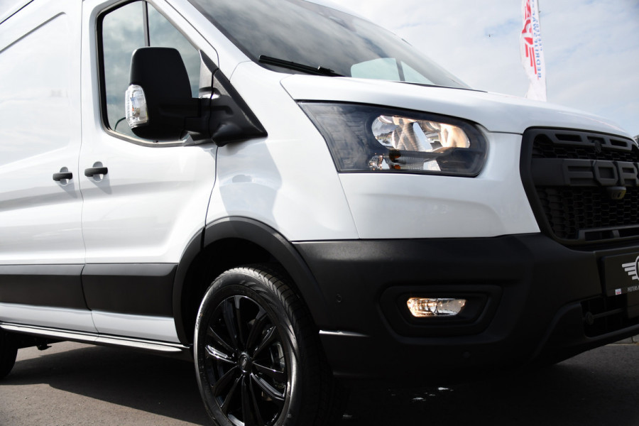 Ford Transit 350 2.0 TDCI L2H2 Black & White Edition Facelift! Virtual, Adaptieve Cruise, Automaat, 360 Camera, 130PK, Carplay, Sensoren, UNIEK!