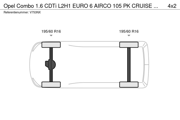 Opel Combo 1.6 CDTi L2H1 EURO 6 AIRCO 105 PK CRUISE CONTROL VERLENGD