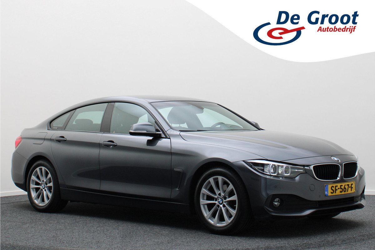 BMW 4 Serie Gran Coupé 418i High Executive Leer, Climate, Cruise, LED, Navigatie, Stoelverwarming, PDC, 17''