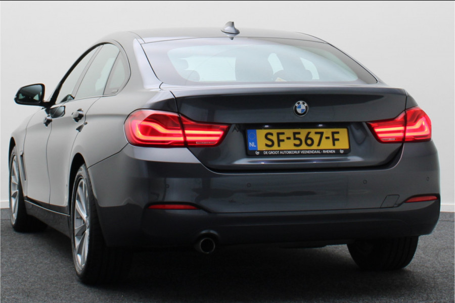 BMW 4 Serie Gran Coupé 418i High Executive Leer, Climate, Cruise, LED, Navigatie, Stoelverwarming, PDC, 17''