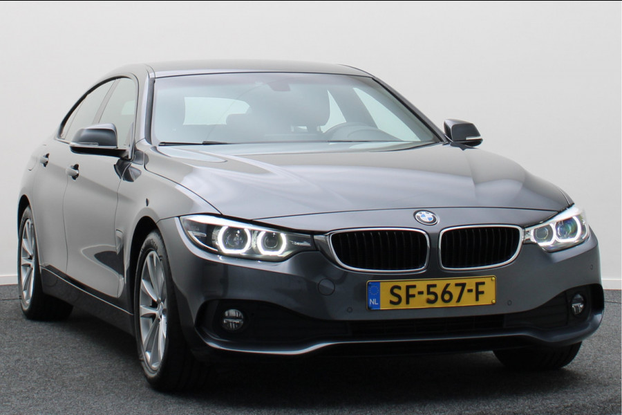 BMW 4 Serie Gran Coupé 418i High Executive Leer, Climate, Cruise, LED, Navigatie, Stoelverwarming, PDC, 17''