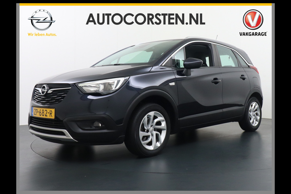 Opel Crossland X T111pk Navi Apple Carplay Android WiFi-vb. Multi-Media-vb. 16"Lmv DAB Dual-Ecc R 5.0 Intellilink Keyless 1/2 Leer Stoel+Stuur+V. Comfort-Sportst. Dakrails Winterpakket EURO 6 Orig.NL auto 1e particuliere eigenaar ! slechts 47 euro Wegenbelasting pm