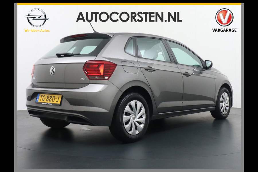 Volkswagen Polo 90PK TGI 5D Apple Carplay Android Auto Airco Navi Bluetooth DAB+ Adaptive Cruise Control Led Connectivity pakket App-Connect Exe Lichtsensor Isofix Elec.ramen en Spiegels Front assist Multif-stuurwiel Composition Media Geschikt voor CNG tanken EURO 6 W