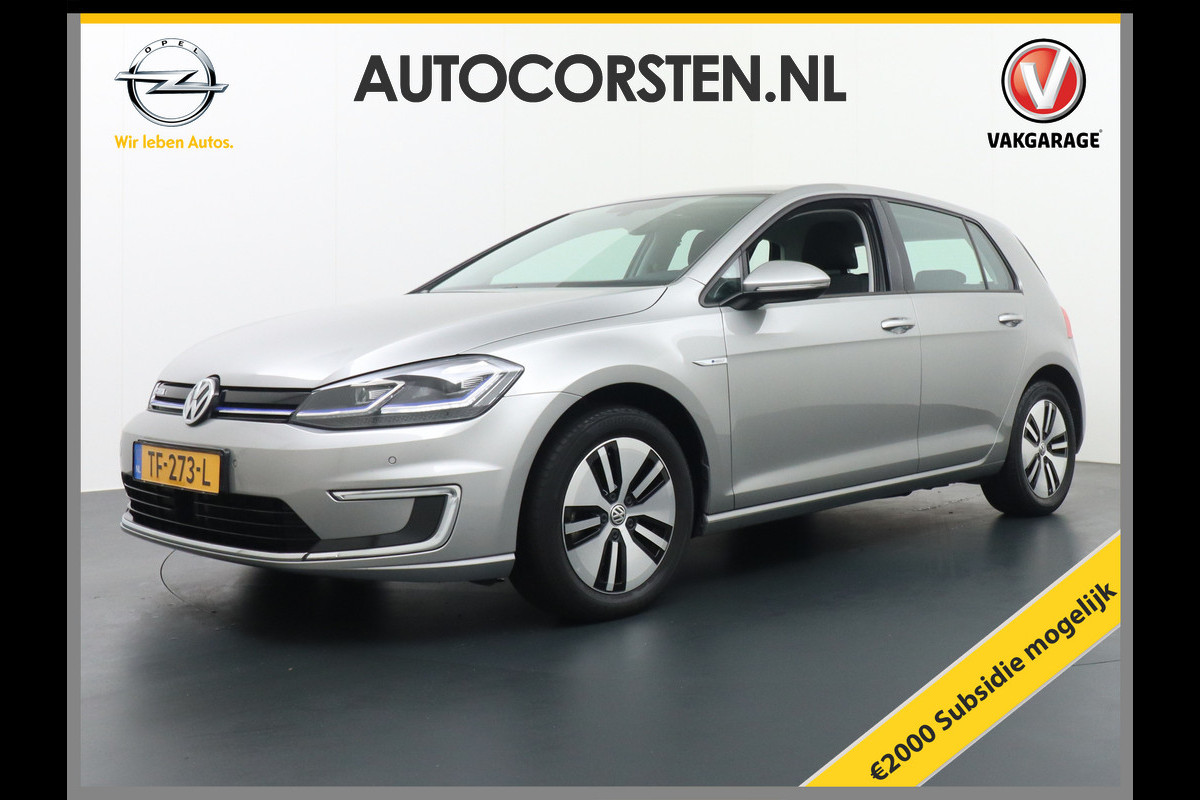 Volkswagen e-Golf €11.340,- na Subsidie Adap.Cruise Navi-Pro Warmtepomp App-Connect Apple Android MirrorLink Led Pdc Tel. Usb Ecc Isofix 16''LM EDITION