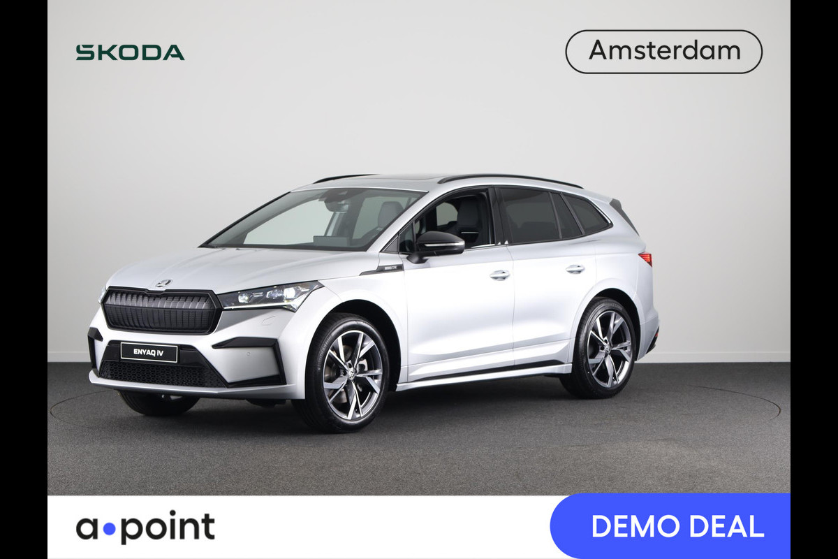 Škoda ENYAQ iV 85 Sportline Elektromotor 286 pk SUV | Panoramadak | Parkeersensoren | Navigatie | Sportstoelen met elektrische verstellingen