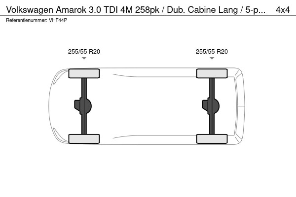 Volkswagen Amarok 3.0 TDI 4M 258pk / Dub. Cabine Lang / 5-pers / Excl. BTW