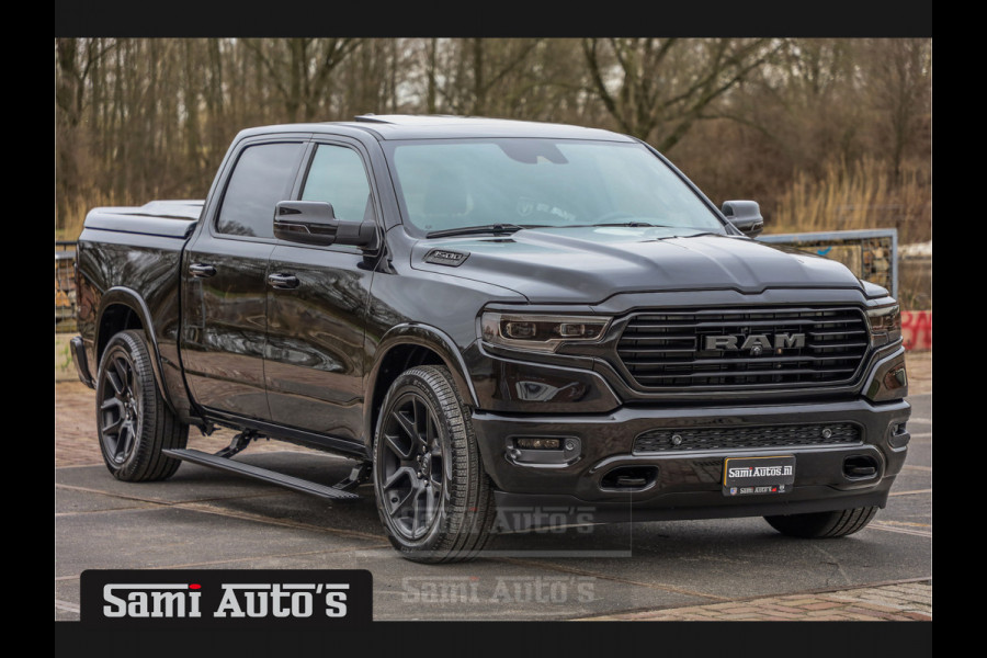 Dodge Ram 1500 BLACK OPS LONGHORN | ALL-IN PRIJS | HUD & VIRTUAL | PRIJS MET LPG + HEAD UP ADG + DEKSEL + PANORAMADAK GWJ + LUCHTVERING SE CREW CAB | DUBBELE CABINE | 5,7L V8 HEMI 402 PK 4X4 | 5 PERSOONS | GRIJSKENTEKEN | VOORRAAD NR 2204 - 9644