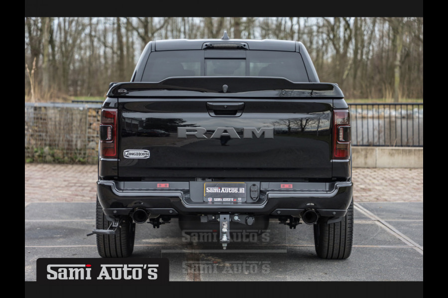 Dodge Ram 1500 BLACK OPS LONGHORN | ALL-IN PRIJS | HUD & VIRTUAL | PRIJS MET LPG + HEAD UP ADG + DEKSEL + PANORAMADAK GWJ + LUCHTVERING SE CREW CAB | DUBBELE CABINE | 5,7L V8 HEMI 402 PK 4X4 | 5 PERSOONS | GRIJSKENTEKEN | VOORRAAD NR 2204 - 9644