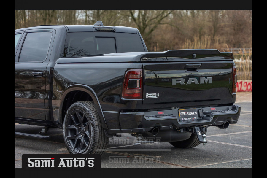 Dodge Ram 1500 BLACK OPS LONGHORN | ALL-IN PRIJS | HUD & VIRTUAL | PRIJS MET LPG + HEAD UP ADG + DEKSEL + PANORAMADAK GWJ + LUCHTVERING SE CREW CAB | DUBBELE CABINE | 5,7L V8 HEMI 402 PK 4X4 | 5 PERSOONS | GRIJSKENTEKEN | VOORRAAD NR 2204 - 9644