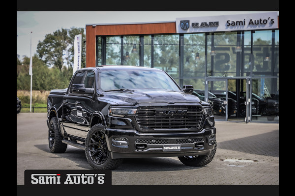 Dodge Ram 2025 LARAMIE NIGHT PREMIUM | BOM VOL + 14.4 INCH SCHERM | LUCHTVERING | HUD | HURRICAN 420PK 636 Nm TWIN TURBO | PRIJS MET LPG E DUBBELE CABINE | PICK UP | 5 PERSOONS | DC | GRIJSKENTEKEN | VOORRAAD NR 2199 - 4973