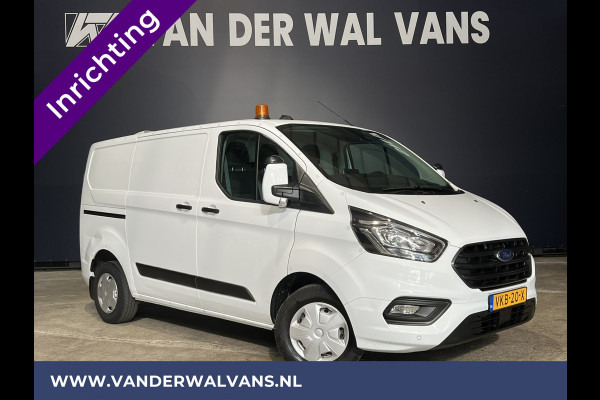 Ford Transit Custom 2.0 TDCI L1H1 inrichting Euro6 Airco | 2500kg Trekhaak | Omvormer | Cruisecontrol Parkeersensoren, Android auto