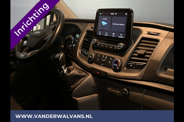 Ford Transit Custom 2.0 TDCI L1H1 inrichting Euro6 Airco | 2500kg Trekhaak | Omvormer | Cruisecontrol Parkeersensoren, Android auto, bijrijdersbank, verwarmde voorruit