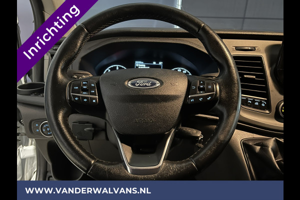 Ford Transit Custom 2.0 TDCI L1H1 inrichting Euro6 Airco | 2500kg Trekhaak | Omvormer | Cruisecontrol Parkeersensoren, Android auto, bijrijdersbank, verwarmde voorruit