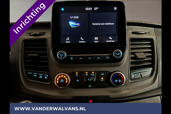 Ford Transit Custom 2.0 TDCI L1H1 inrichting Euro6 Airco | 2500kg Trekhaak | Omvormer | Cruisecontrol Parkeersensoren, Android auto, bijrijdersbank, verwarmde voorruit