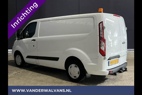 Ford Transit Custom 2.0 TDCI L1H1 inrichting Euro6 Airco | 2500kg Trekhaak | Omvormer | Cruisecontrol Parkeersensoren, Android auto