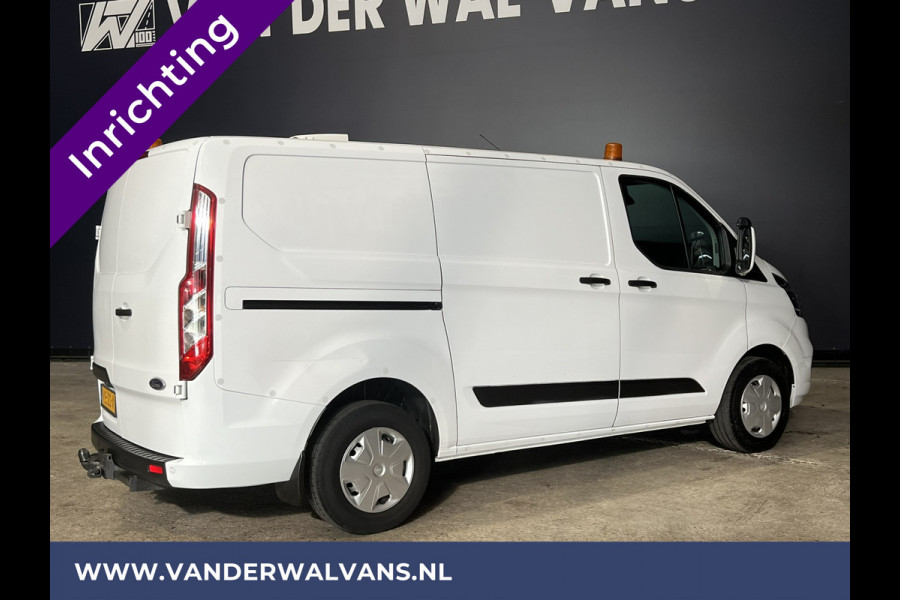 Ford Transit Custom 2.0 TDCI L1H1 inrichting Euro6 Airco | 2500kg Trekhaak | Omvormer | Cruisecontrol Parkeersensoren, Android auto