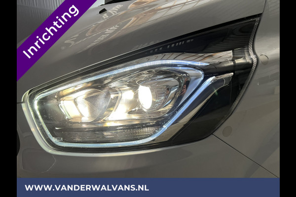 Ford Transit Custom 2.0 TDCI L1H1 inrichting Euro6 Airco | 2500kg Trekhaak | Omvormer | Cruisecontrol Parkeersensoren, Android auto, bijrijdersbank, verwarmde voorruit