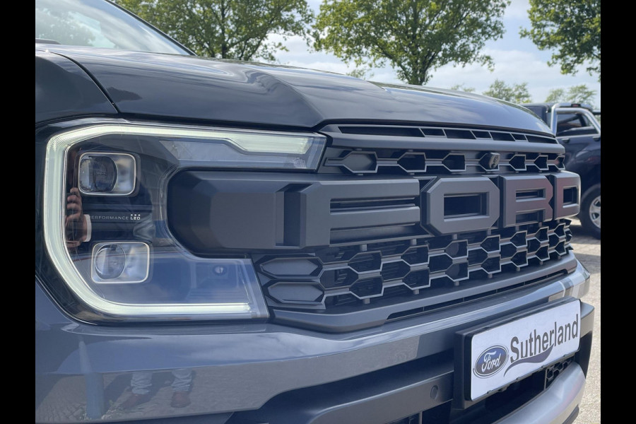 Ford Ranger 2.0 EcoBlue 210 pk Automaat | Rijklaar! | Conquer Grey Metallic | Raptor Pack   Nieuw Model | SYNC4 | 2.500kg Trekgewicht | Matrix LED Koplampen | Prijs incl. ombouwkosten Grijs Kenteken