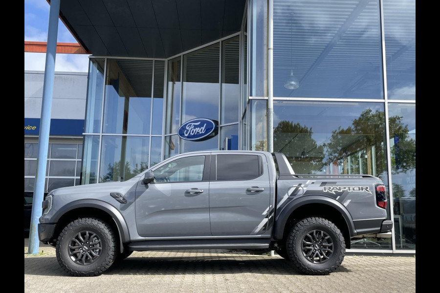 Ford Ranger 2.0 EcoBlue 210 pk Automaat | Rijklaar! | Conquer Grey Metallic | Raptor Pack   Nieuw Model | SYNC4 | 2.500kg Trekgewicht | Matrix LED Koplampen | Prijs incl. ombouwkosten Grijs Kenteken