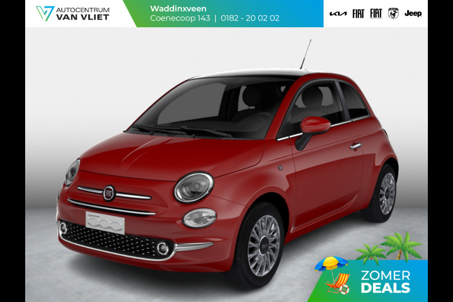 Fiat 500 Hybrid Dolcevita Finale | Airco | Cruise | 15" | Pan. dak | PDC | Apple Carplay