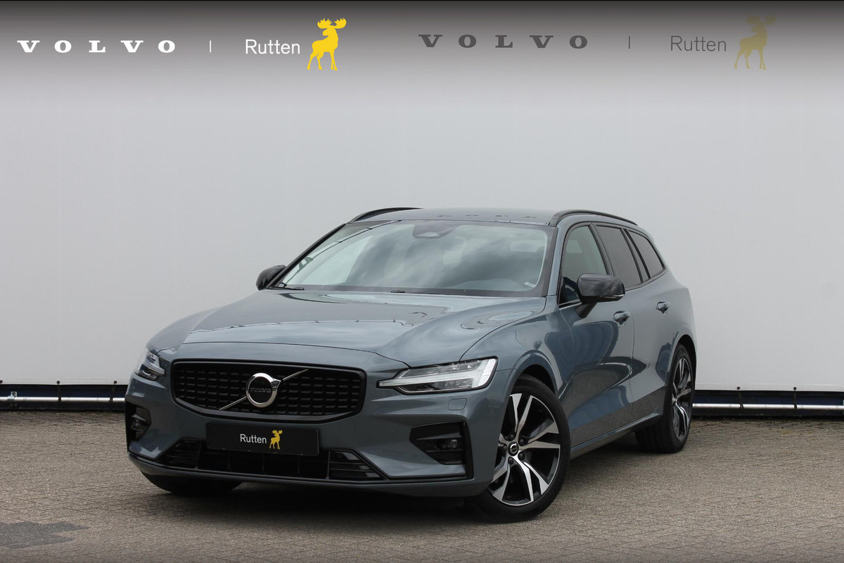 Volvo V60 B4 197pk Automaat Plus Dark Google infotainment / Lederen bekleding / Adaptieve Cruise Control / 18" lichtmetalen velgen / Semi elektrisch wegklapbare trekhaak