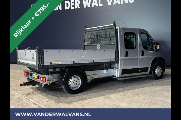 Fiat Ducato 2.3 MultiJet 150pk Kipper Pick up Open laadbak dubbele cabine Euro6 RIJKLAAR Airco | 7 Zits | 3000kg Trekhaak | Navigatie, Cruisecontrol, Sidebars